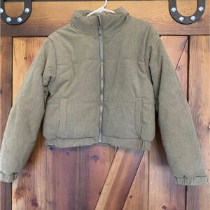 Sage Green Quilted Puffer
